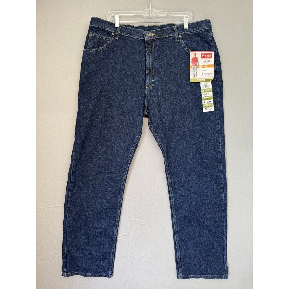 Wrangler Regular Fit Flex Jeans Mens 40x30 Straight Leg Stretch Western Work NWT